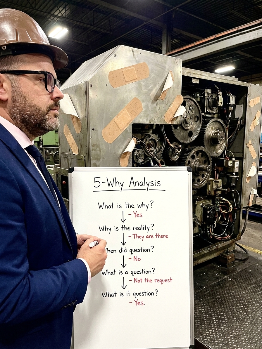 Root Cause Analysis vs. Symptom Treatment: When Your Problem-Solving Becomes a Bandaid Factory Nobody Questions — and the Causes You Were Supposed to Find Became the Effects You Learned to Manage Forever
