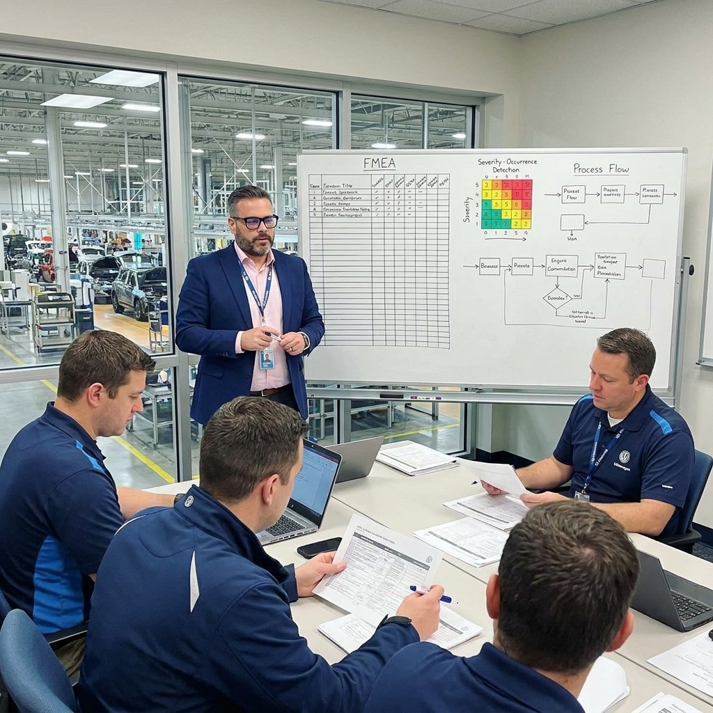 Peter Stasko leading a PFMEA workshop at VW