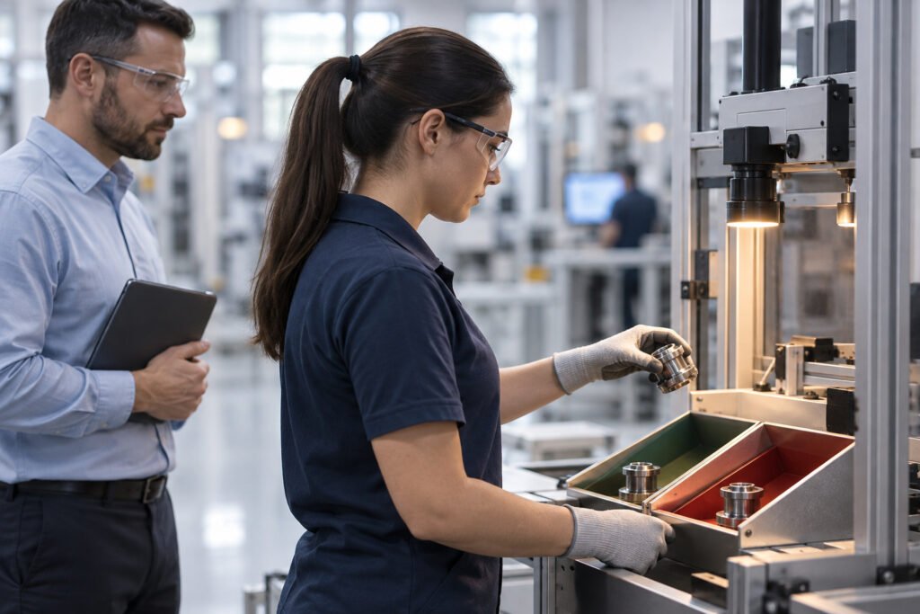 Detection is decided at the station where the defect is sorted, not in the report that describes it afterwards.